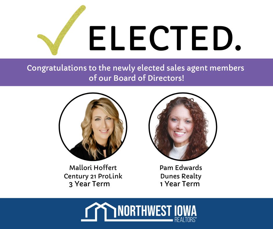 Graphic displaying sales agents elected